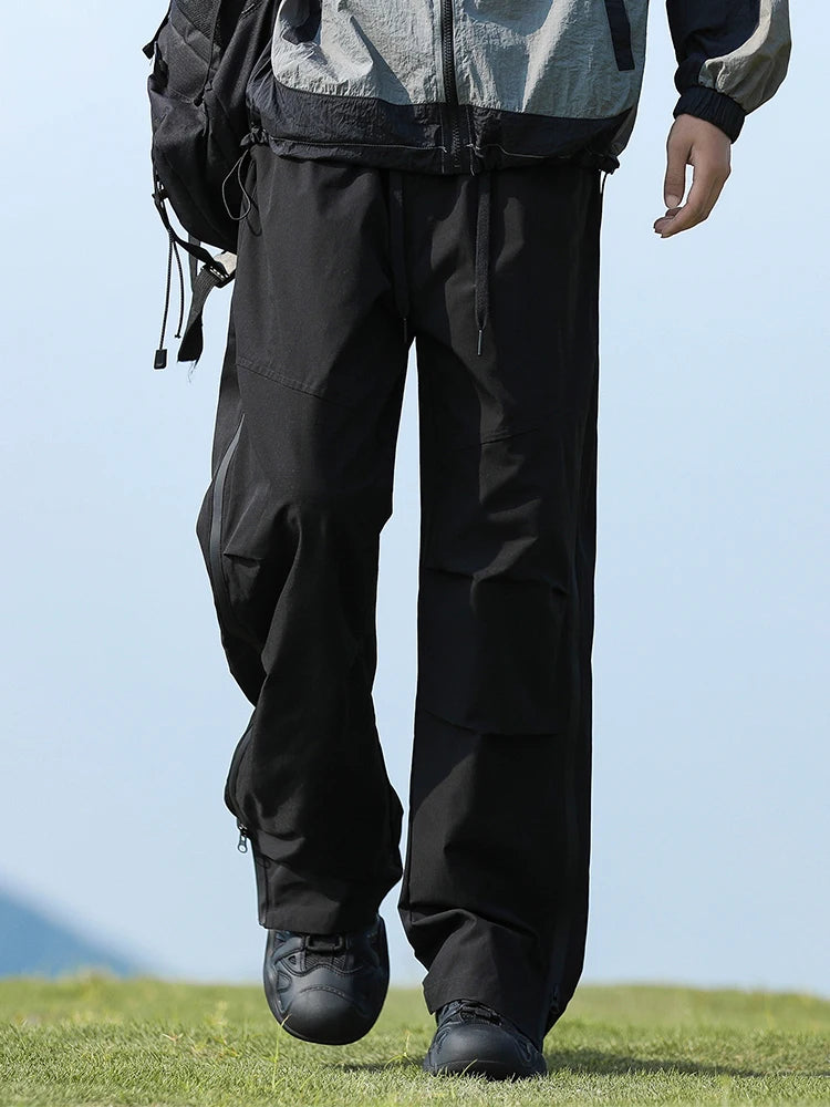 Hiking Pants Men Camping Trousers Outdoor Activity Bottoms Side Zipper Breathable Lightweight Trekking Waterproof Pants Men