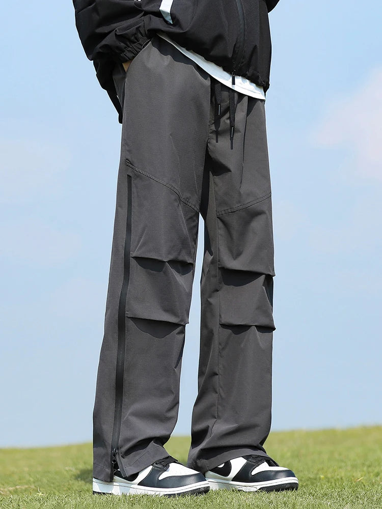 Hiking Pants Men Camping Trousers Outdoor Activity Bottoms Side Zipper Breathable Lightweight Trekking Waterproof Pants Men