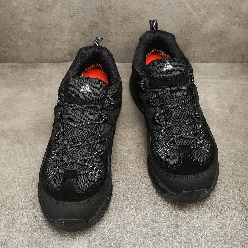 HIKEUP Non-slip Wear Resistant Outdoor Hiking Shoes Breathable Splashproof Climbing Men Sneaker Trekking Tourism Mountain Shoes