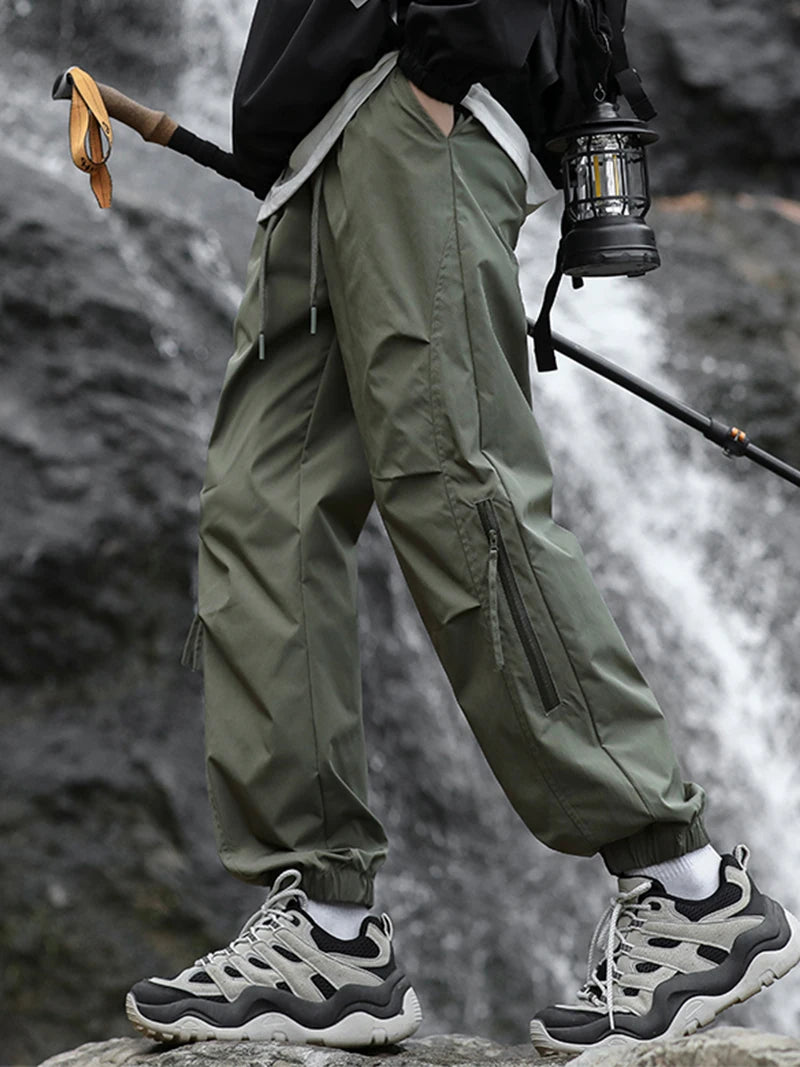 Hiking Pants Men Waterproof Spring Summer Lightweight Trousers Korean Fashion Slim Fit Outdoor Pants Camping Trekking Trousers
