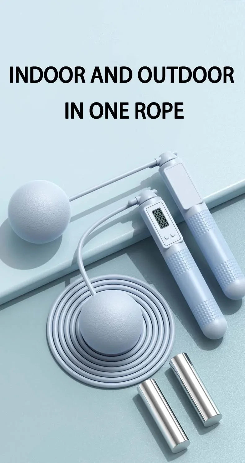 Counting Jump Rope Training Jump Rope Adjustable Digital Jump Rope Skipping Long Jump Rope for Gym Fitness Exercise