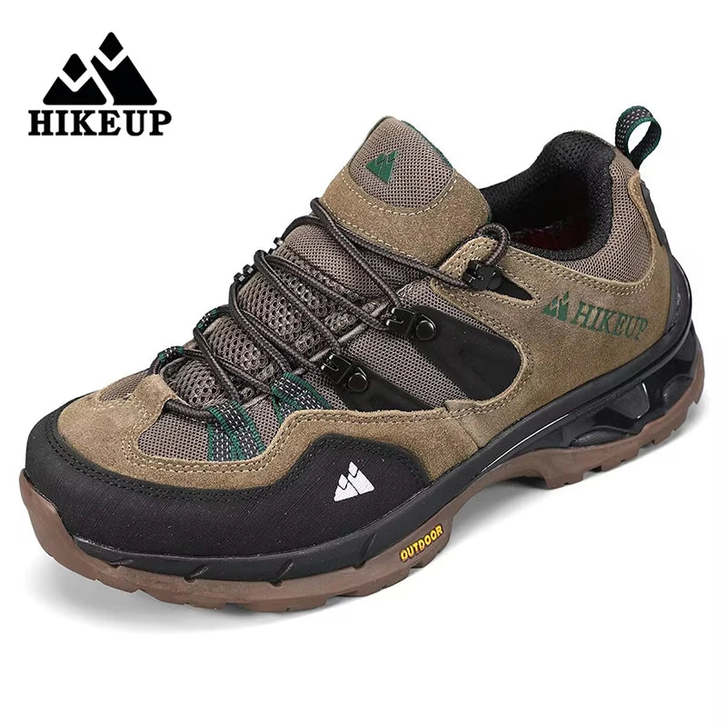 HIKEUP Non-slip Wear Resistant Outdoor Hiking Shoes Breathable Splashproof Climbing Men Sneaker Trekking Tourism Mountain Shoes
