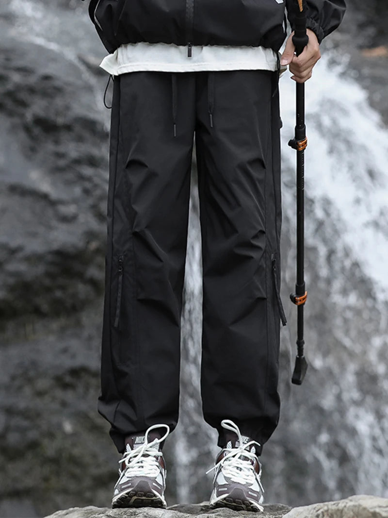 Hiking Pants Men Waterproof Spring Summer Lightweight Trousers Korean Fashion Slim Fit Outdoor Pants Camping Trekking Trousers