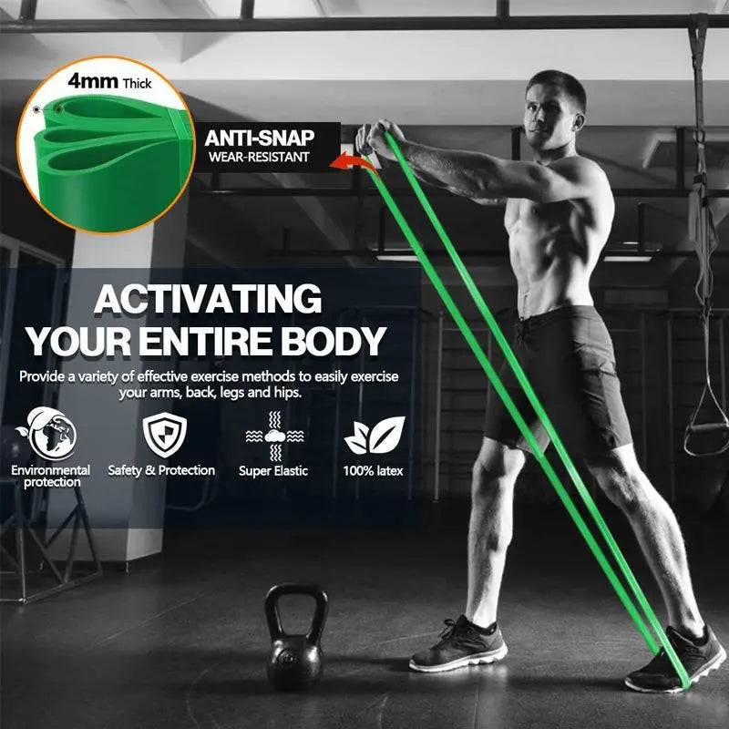 20~230lbs Heavy-Duty Resistance Band Agility Training Workout Gym Equipment Yoga Pilates Accessories Rubber Band Home Gym