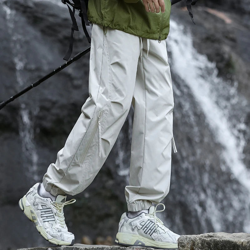 Hiking Pants Men Waterproof Spring Summer Lightweight Trousers Korean Fashion Slim Fit Outdoor Pants Camping Trekking Trousers