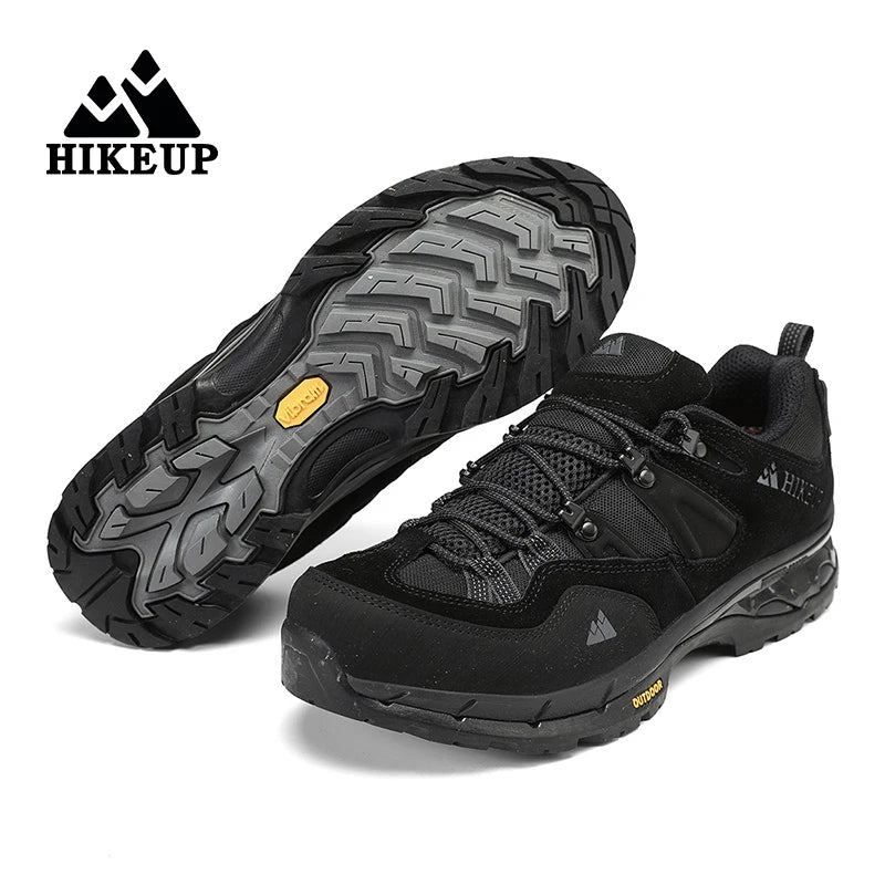 HIKEUP Non-slip Wear Resistant Outdoor Hiking Shoes Breathable Splashproof Climbing Men Sneaker Trekking Tourism Mountain Shoes