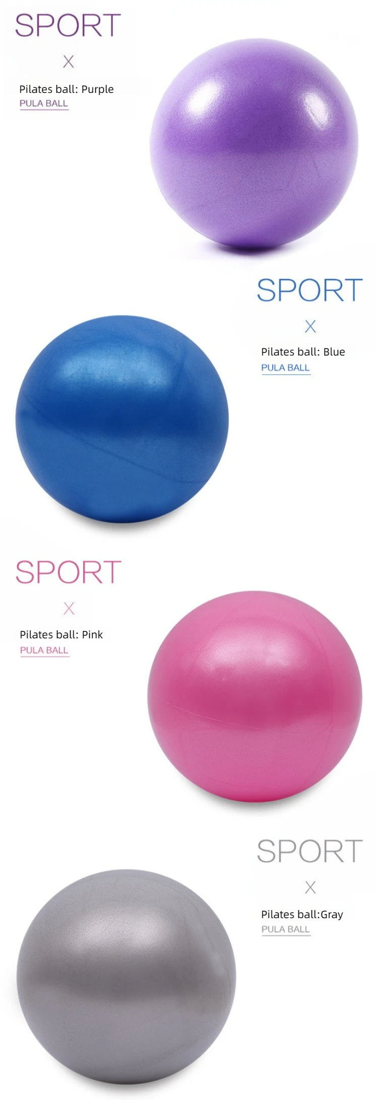 25CM New Yoga Pilates Ball Exercise Gymnastic Fitness Balance Gym Core Indoor Training Mini Balls Small Therapy Improves