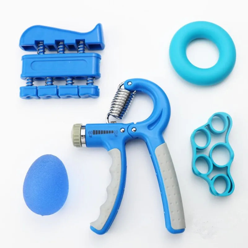 Gym Fitness Adjustable Count Hand Grip Set Finger Forearm Strength Muscle Recovery Gripper Exerciser Trainer Ball Decompression
