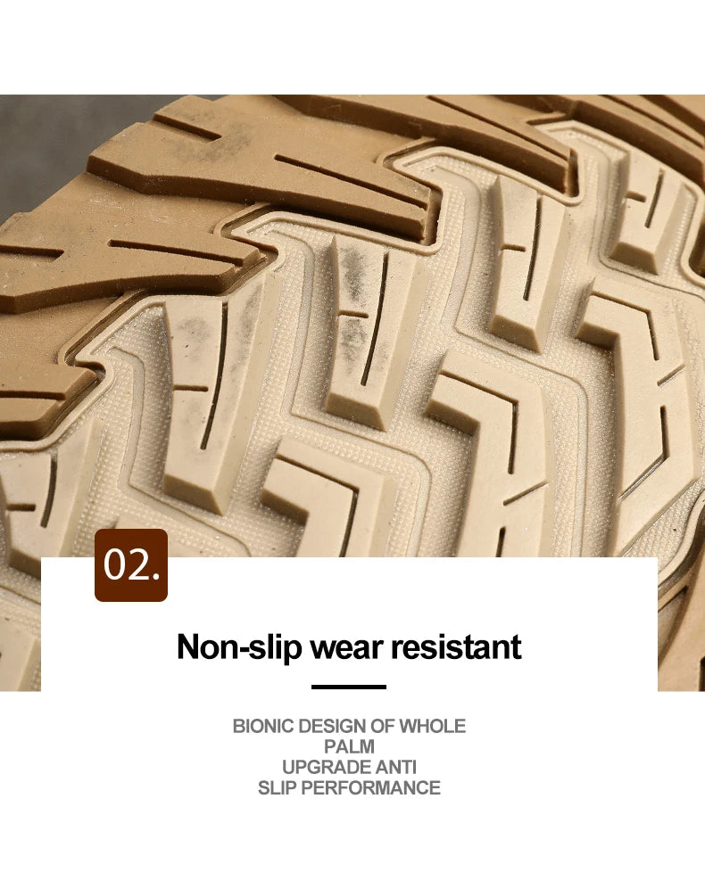 HIKEUP Non-slip Wear Resistant Outdoor Hiking Shoes Breathable Splashproof Climbing Men Sneaker Trekking Tourism Mountain Shoes