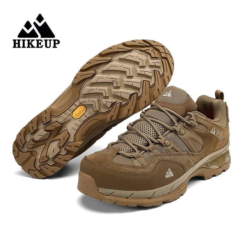HIKEUP Non-slip Wear Resistant Outdoor Hiking Shoes Breathable Splashproof Climbing Men Sneaker Trekking Tourism Mountain Shoes
