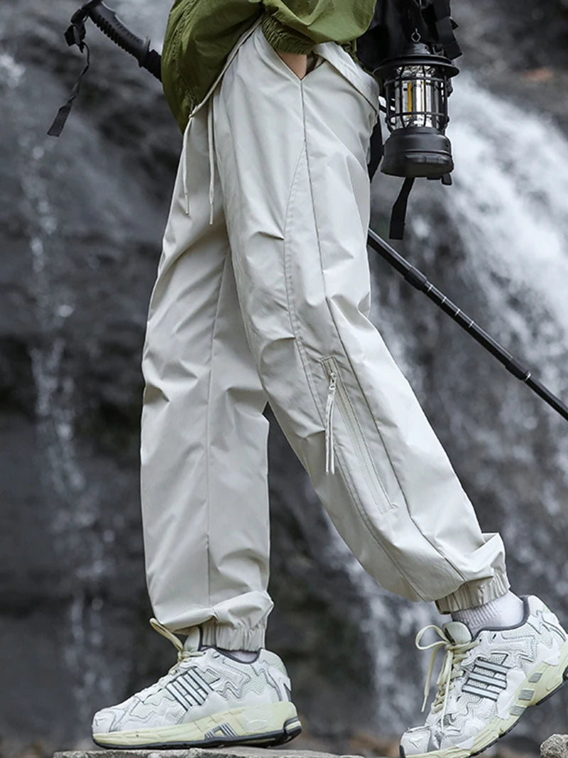 Hiking Pants Men Waterproof Spring Summer Lightweight Trousers Korean Fashion Slim Fit Outdoor Pants Camping Trekking Trousers