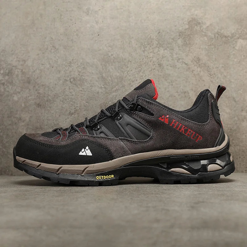 HIKEUP Non-slip Wear Resistant Outdoor Hiking Shoes Breathable Splashproof Climbing Men Sneaker Trekking Tourism Mountain Shoes