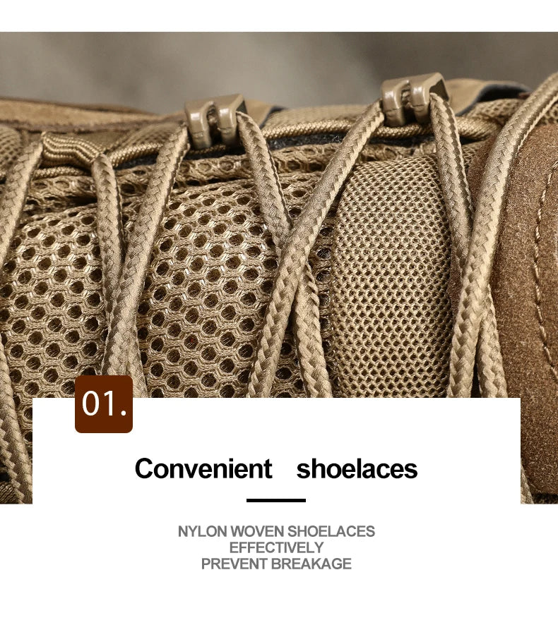 HIKEUP Non-slip Wear Resistant Outdoor Hiking Shoes Breathable Splashproof Climbing Men Sneaker Trekking Tourism Mountain Shoes