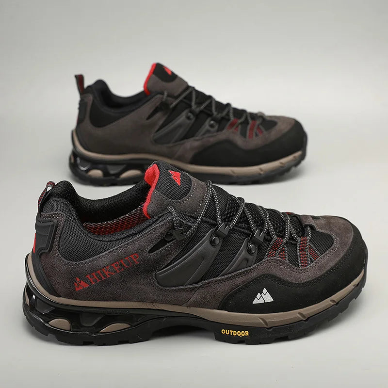 HIKEUP Non-slip Wear Resistant Outdoor Hiking Shoes Breathable Splashproof Climbing Men Sneaker Trekking Tourism Mountain Shoes