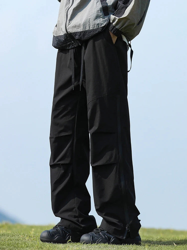 Hiking Pants Men Camping Trousers Outdoor Activity Bottoms Side Zipper Breathable Lightweight Trekking Waterproof Pants Men