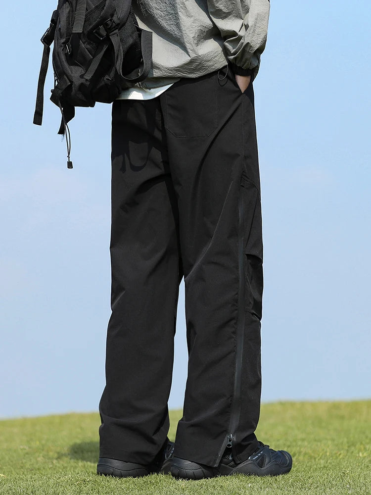 Hiking Pants Men Camping Trousers Outdoor Activity Bottoms Side Zipper Breathable Lightweight Trekking Waterproof Pants Men
