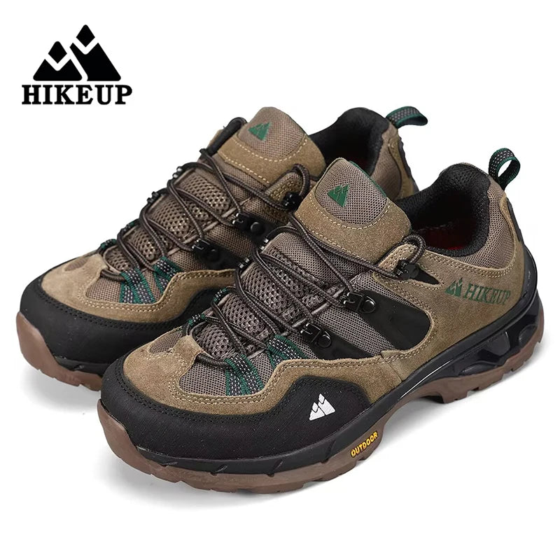 HIKEUP Non-slip Wear Resistant Outdoor Hiking Shoes Breathable Splashproof Climbing Men Sneaker Trekking Tourism Mountain Shoes