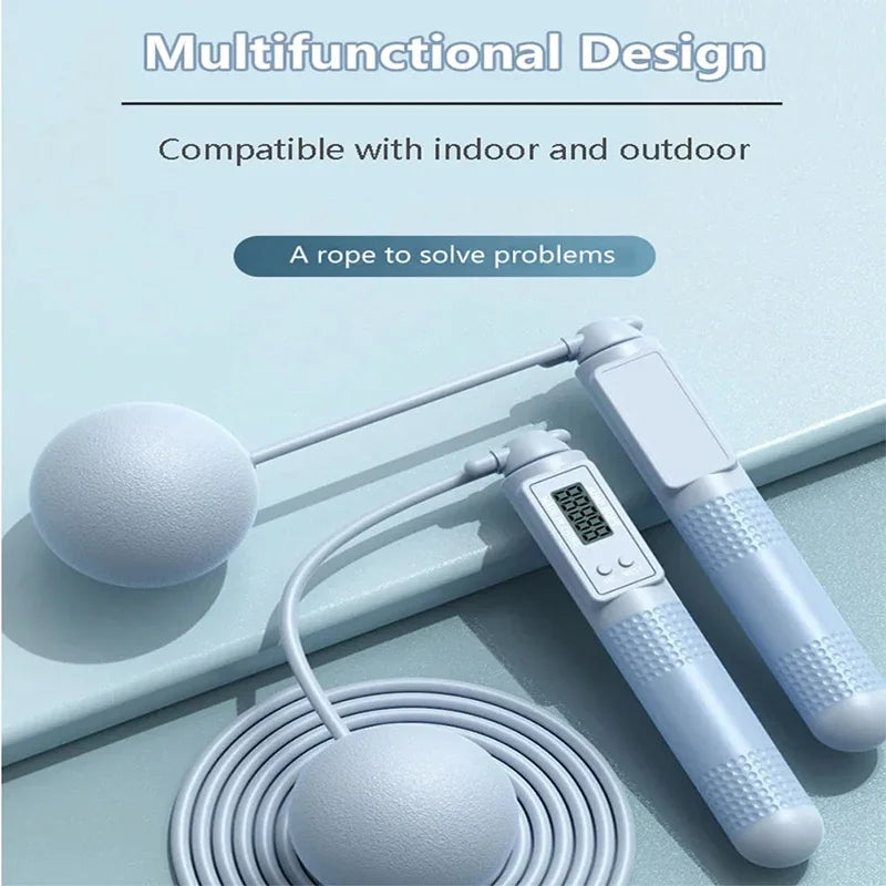 Counting Jump Rope Training Jump Rope Adjustable Digital Jump Rope Skipping Long Jump Rope for Gym Fitness Exercise