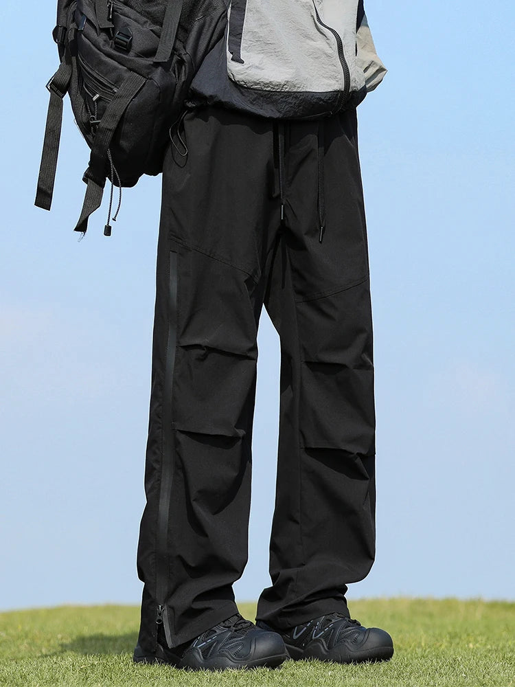 Hiking Pants Men Camping Trousers Outdoor Activity Bottoms Side Zipper Breathable Lightweight Trekking Waterproof Pants Men