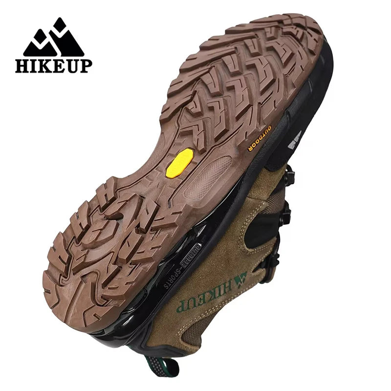 HIKEUP Non-slip Wear Resistant Outdoor Hiking Shoes Breathable Splashproof Climbing Men Sneaker Trekking Tourism Mountain Shoes