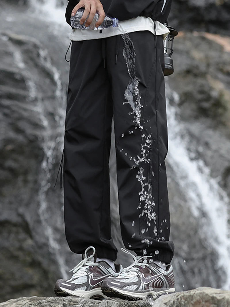 Hiking Pants Men Waterproof Spring Summer Lightweight Trousers Korean Fashion Slim Fit Outdoor Pants Camping Trekking Trousers
