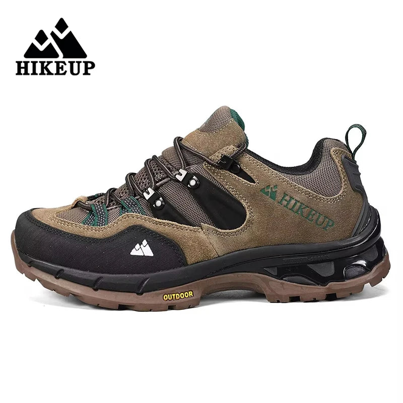 HIKEUP Non-slip Wear Resistant Outdoor Hiking Shoes Breathable Splashproof Climbing Men Sneaker Trekking Tourism Mountain Shoes