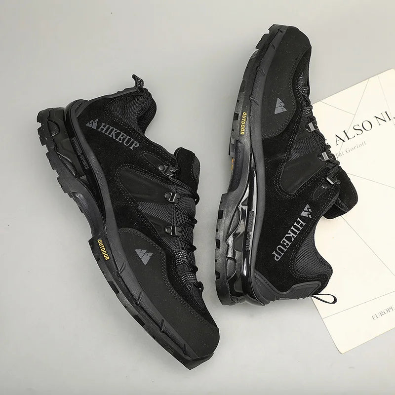 HIKEUP Non-slip Wear Resistant Outdoor Hiking Shoes Breathable Splashproof Climbing Men Sneaker Trekking Tourism Mountain Shoes