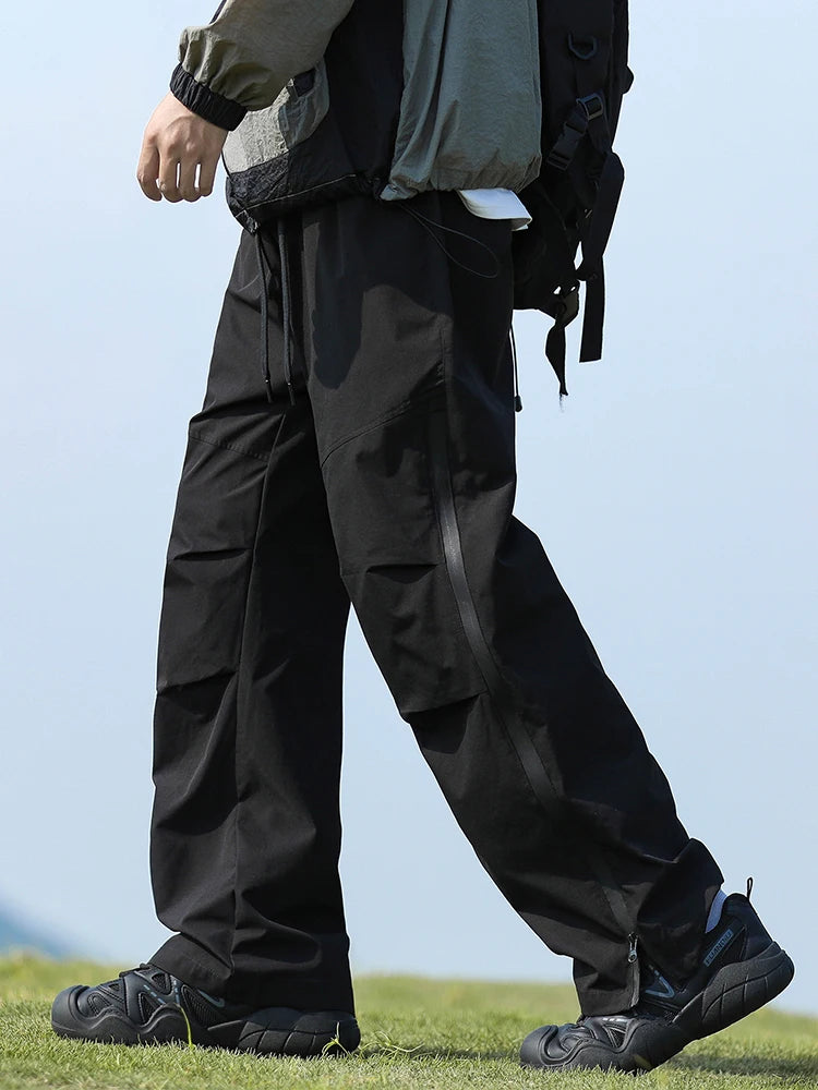 Hiking Pants Men Camping Trousers Outdoor Activity Bottoms Side Zipper Breathable Lightweight Trekking Waterproof Pants Men