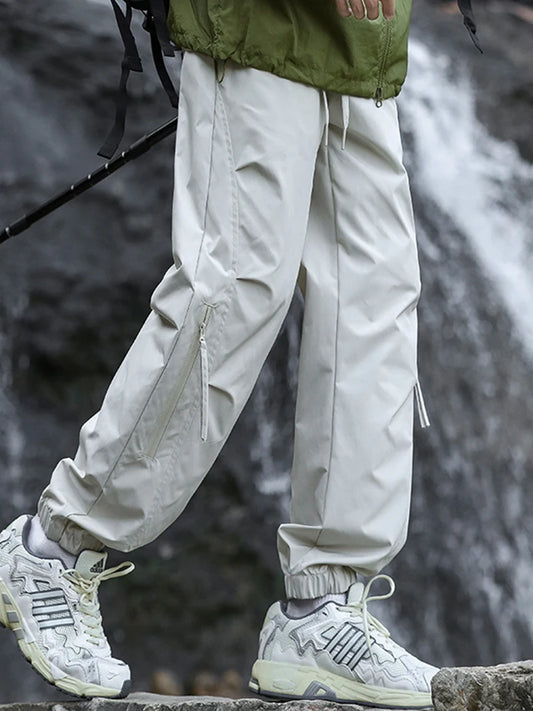 Hiking Pants Men Waterproof Spring Summer Lightweight Trousers Korean Fashion Slim Fit Outdoor Pants Camping Trekking Trousers