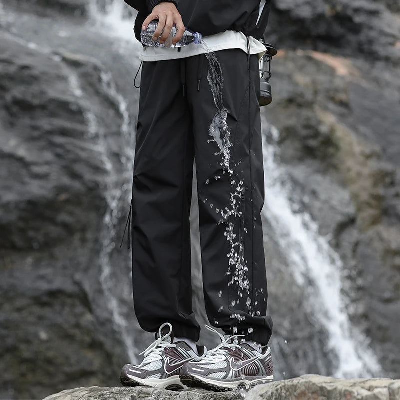 Hiking Pants Men Waterproof Spring Summer Lightweight Trousers Korean Fashion Slim Fit Outdoor Pants Camping Trekking Trousers